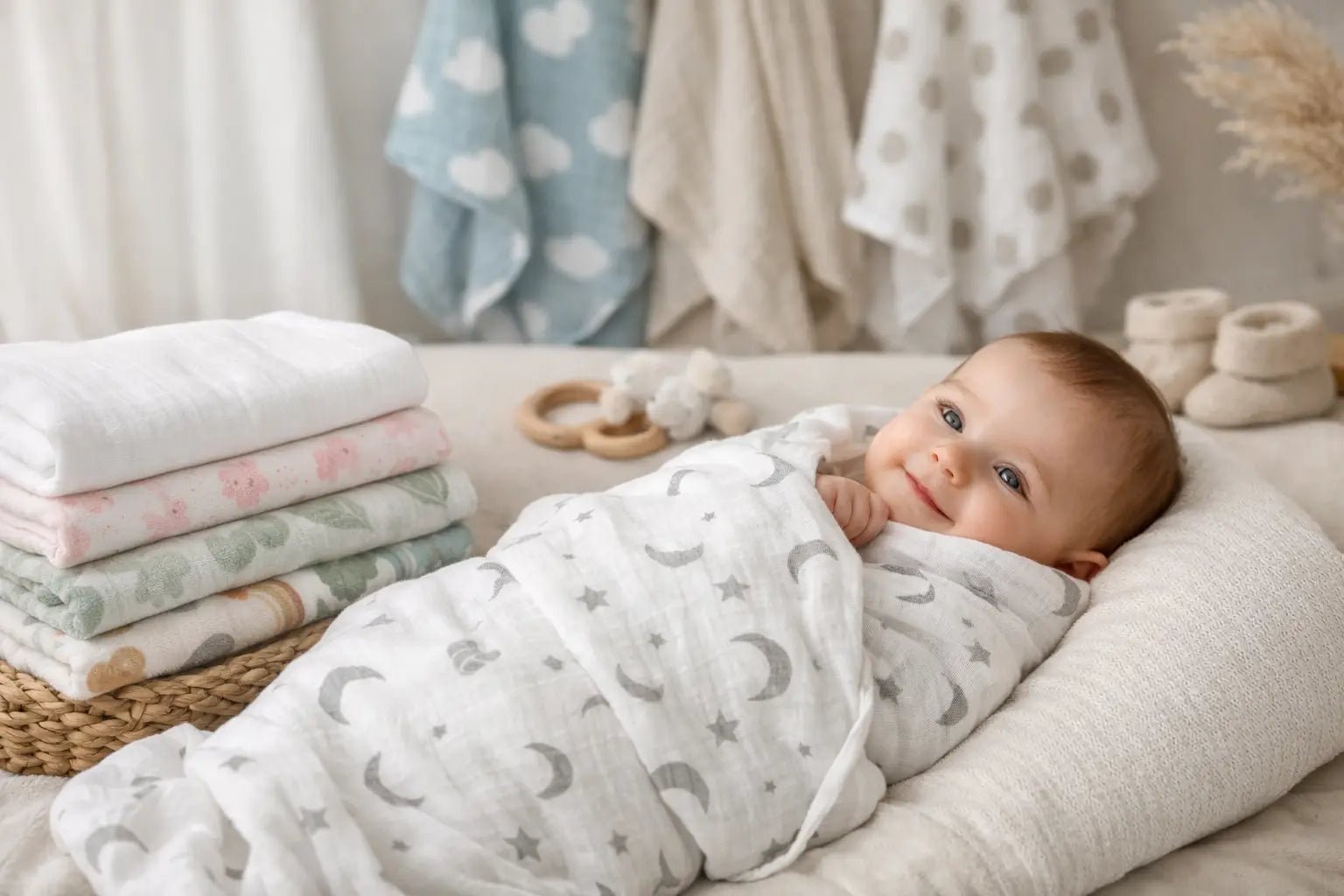 Cómo elegir muselinas para bebe cada día - BEBABI