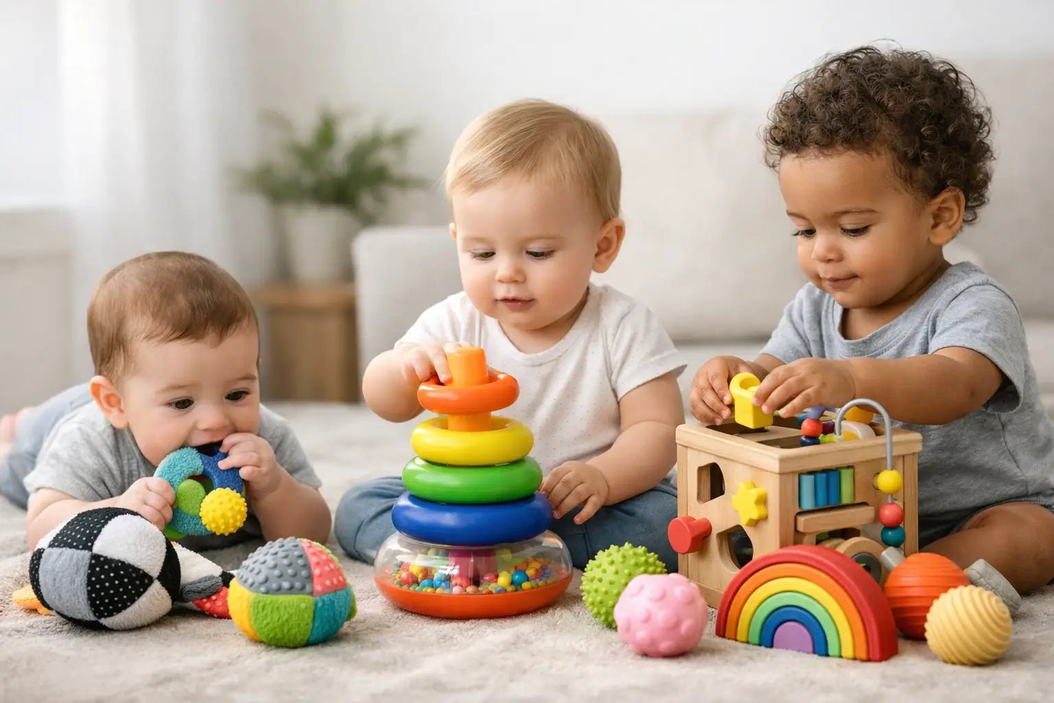 Juguetes sensoriales para bebé para cada etapa - BEBABI