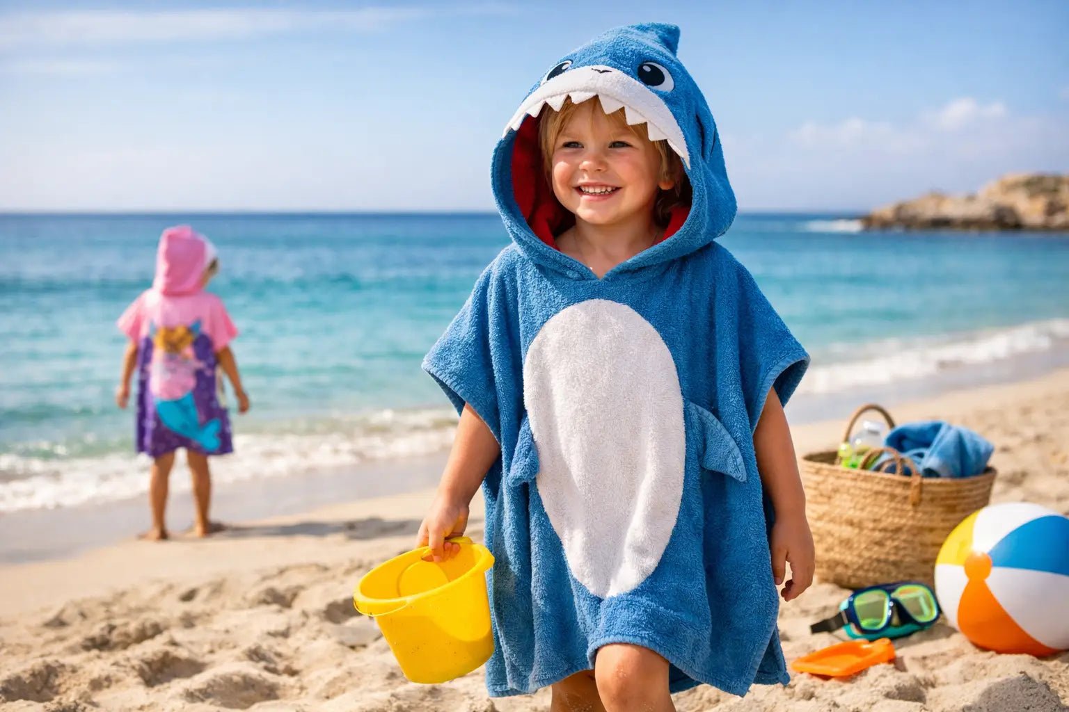 Toalla poncho infantil playa: cómo elegir bien - BEBABI