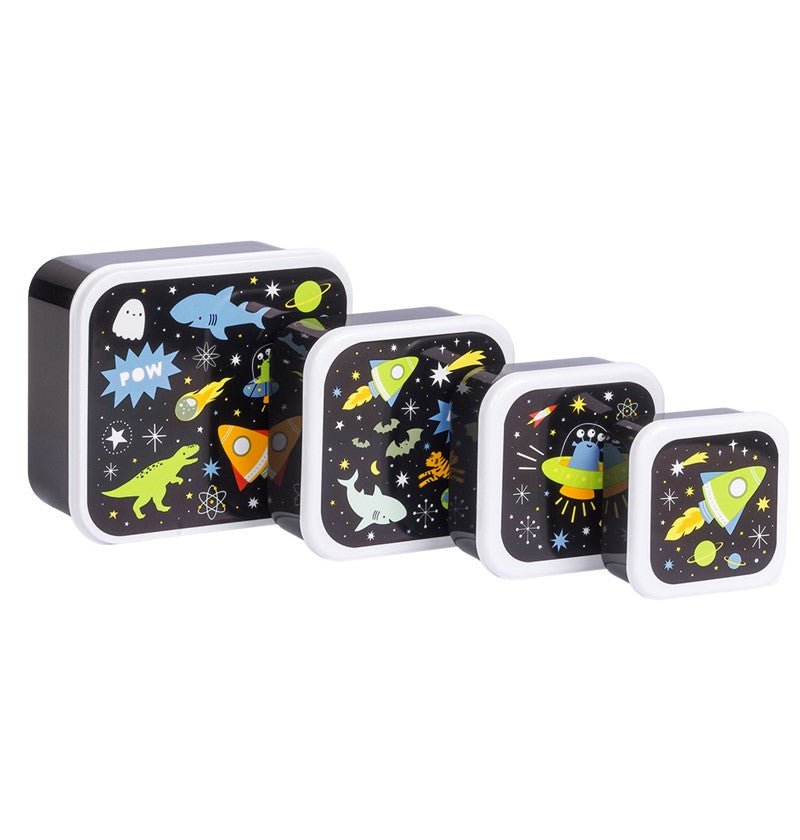 4 Cajitas de almuerzo Galaxy - MINI MUNDO