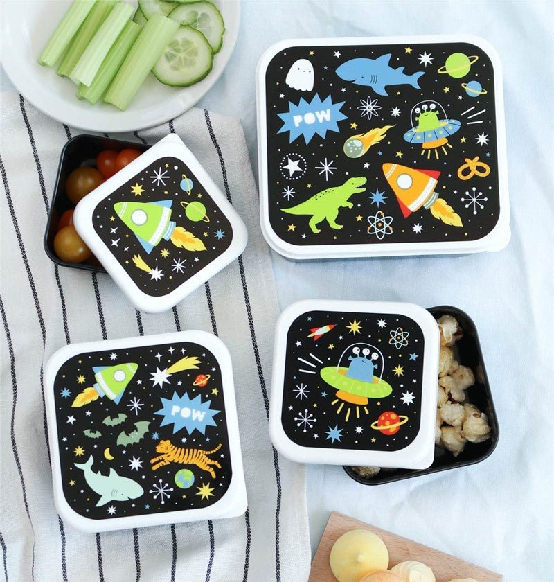 4 Cajitas de almuerzo Galaxy - MINI MUNDO