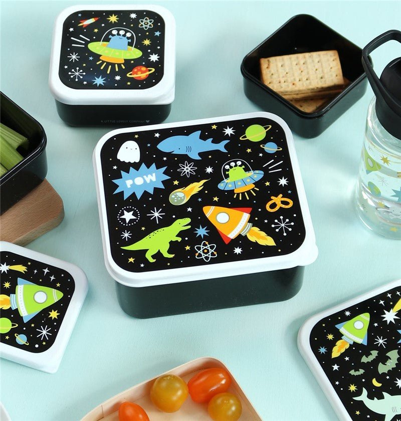 4 Cajitas de almuerzo Galaxy - MINI MUNDO