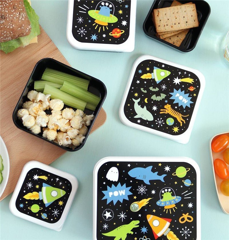 4 Cajitas de almuerzo Galaxy - MINI MUNDO