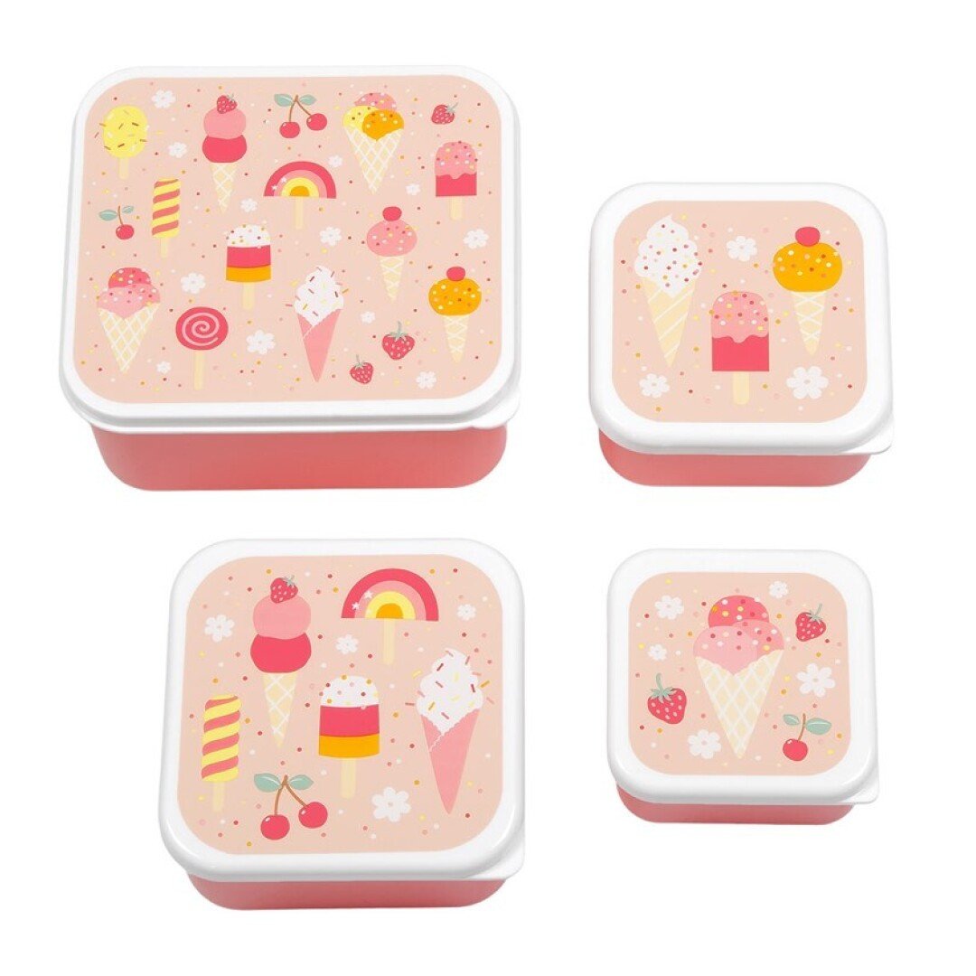 4 Cajitas de almuerzo Helado - MINI MUNDO