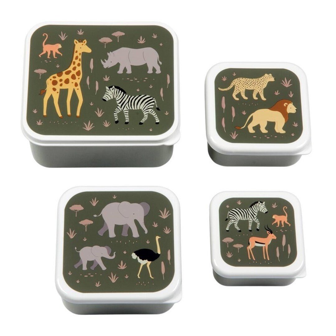 4 Cajitas de almuerzo Savanna - MINI MUNDO