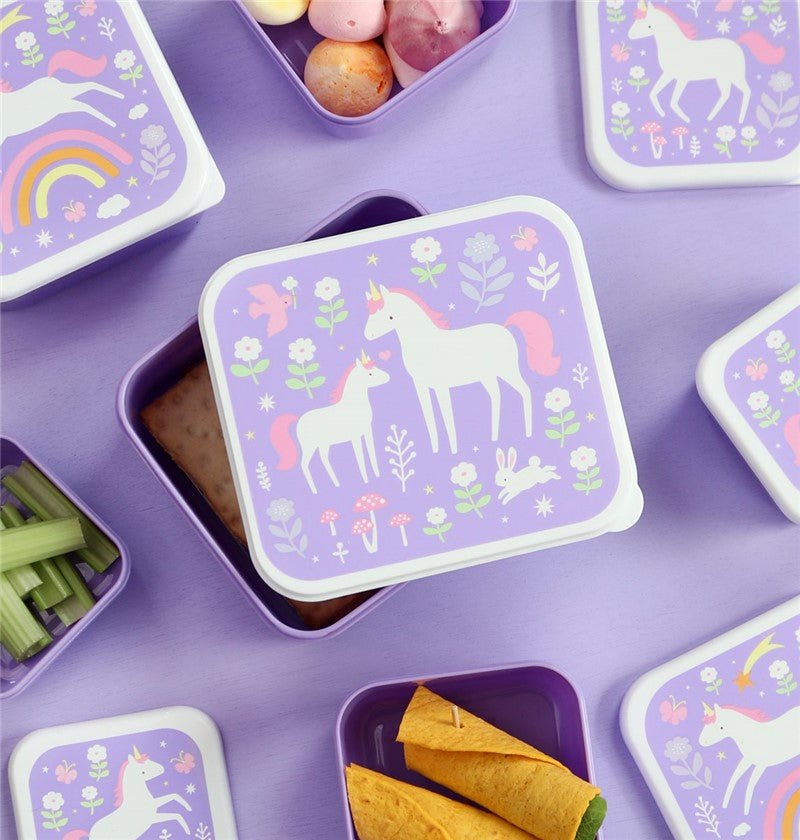 4 Cajitas de almuerzo Unicorn Dreams - MINI MUNDO