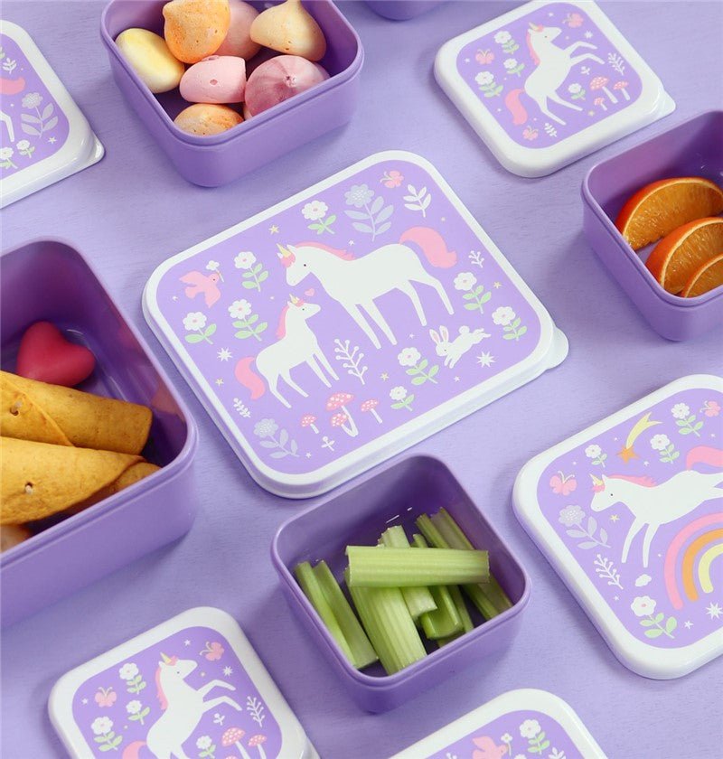 4 Cajitas de almuerzo Unicorn Dreams - MINI MUNDO