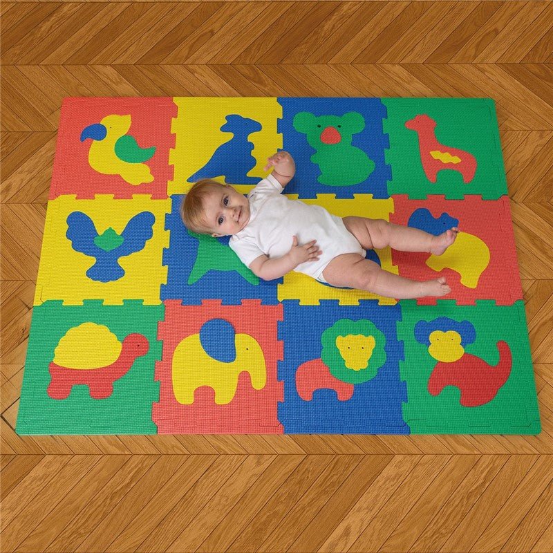 ALFOMBRA PUZLE SAFARI COLOR 120X90 - MINI MUNDO