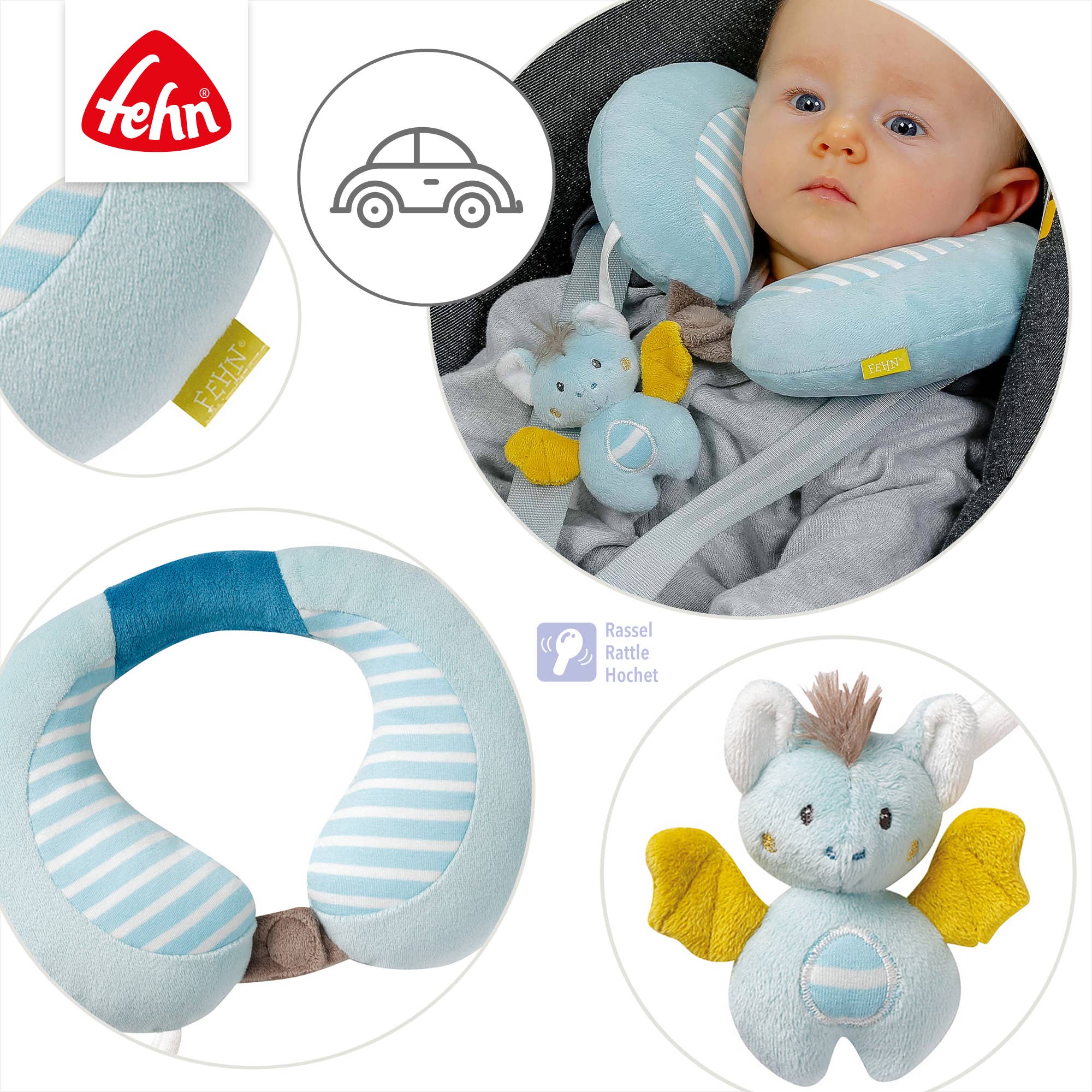 Almohada de viaje - murciélago - MINI MUNDO