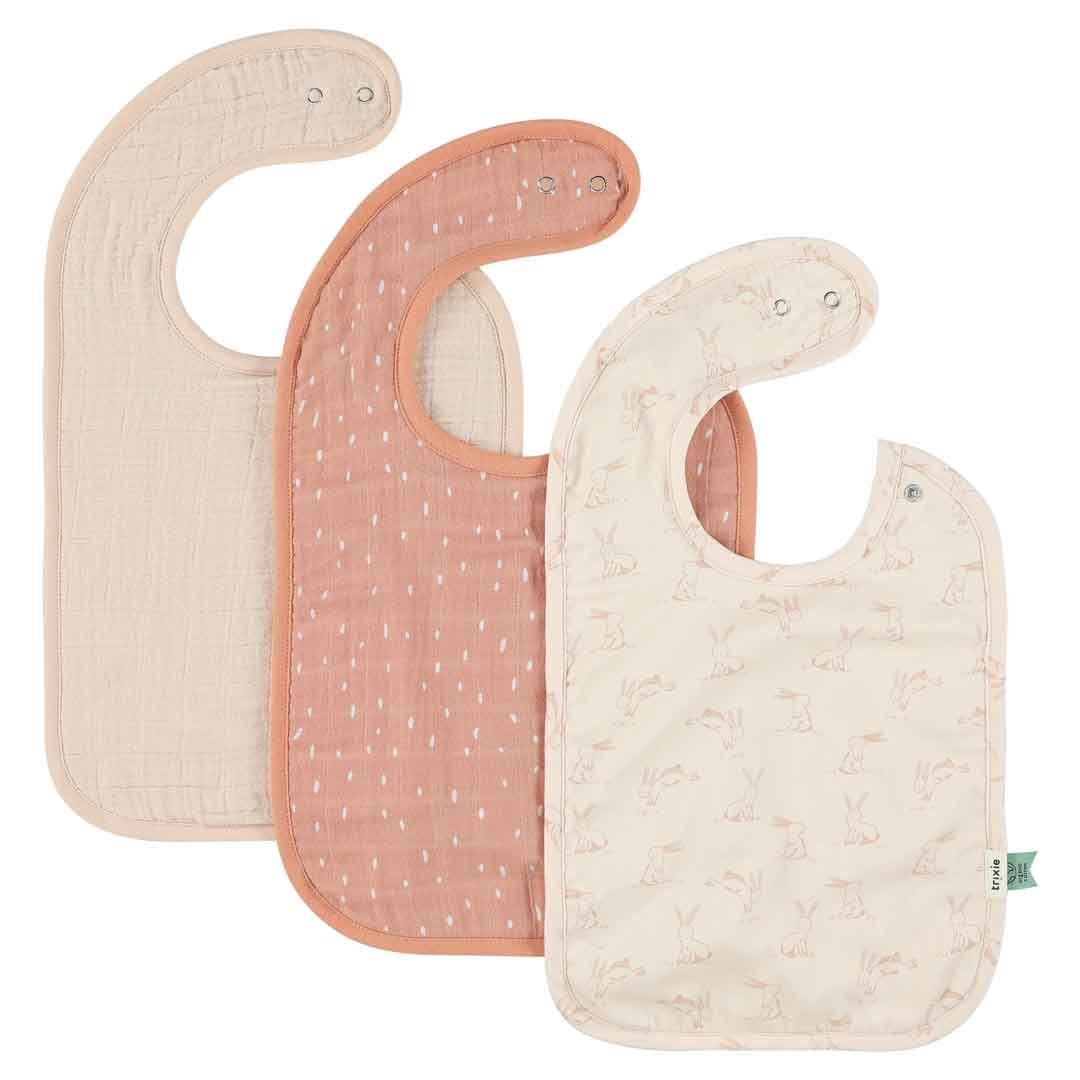 Babero 3 - pack mix - Rosy Rabbit - MINI MUNDO