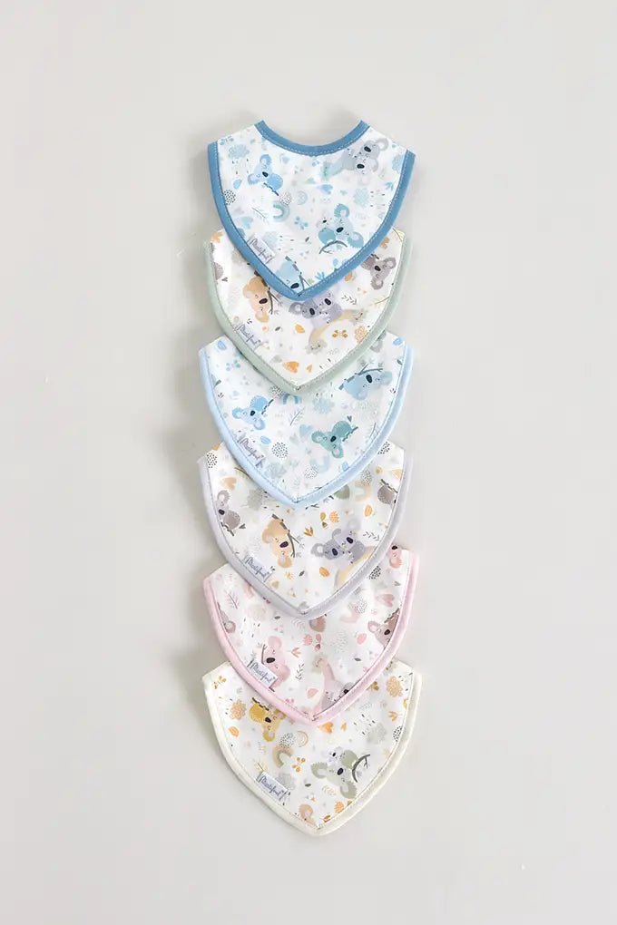 Babero de rizo tipo bandana - koalas (6 piezas) - MINI MUNDO