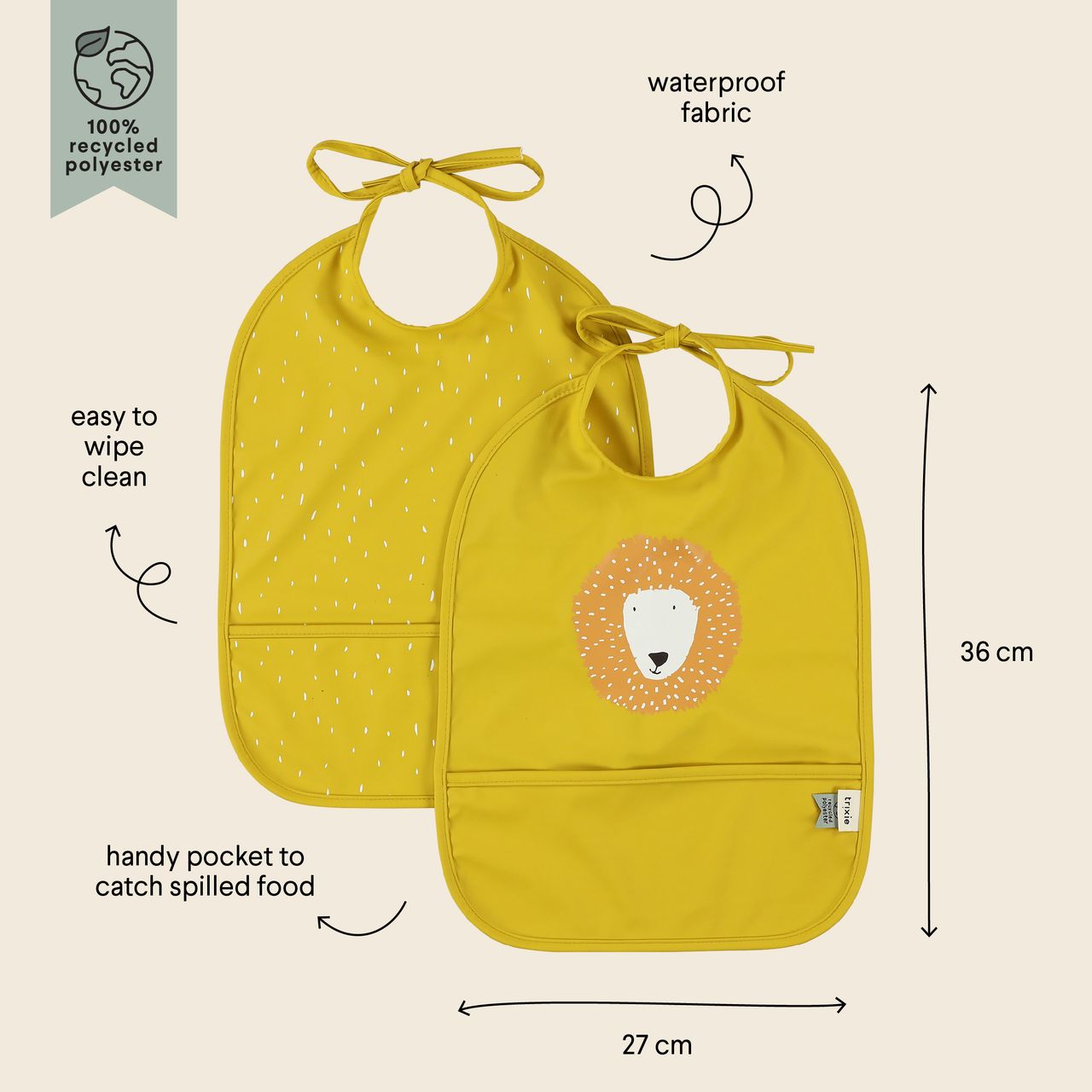 Babero impermeable 2 - pack - Mr. Lion - MINI MUNDO