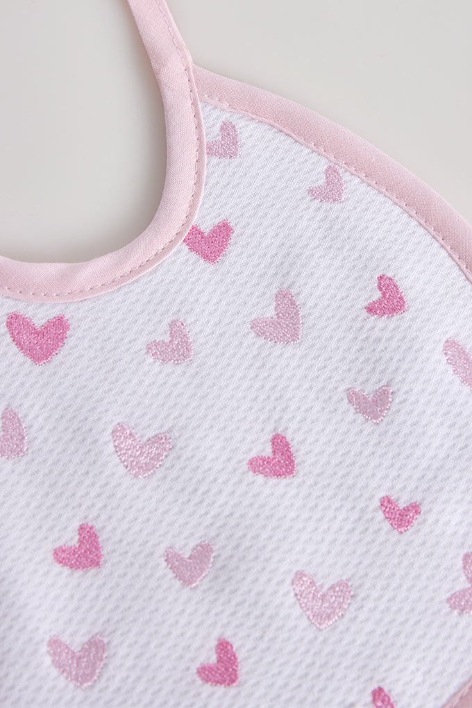Baberos de rizo - corazones (pack de 6) - MINI MUNDO