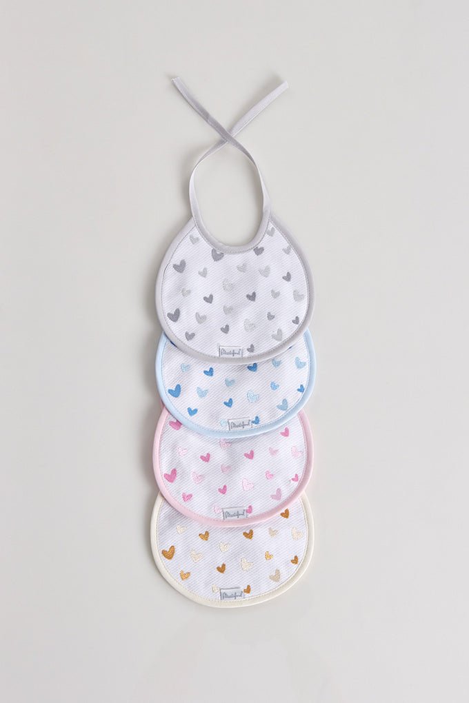 Baberos de rizo - corazones (pack de 6) - MINI MUNDO
