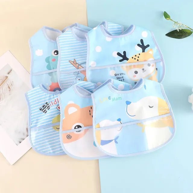 Baberos impermeables de animales (pack de 5) - MINI MUNDO