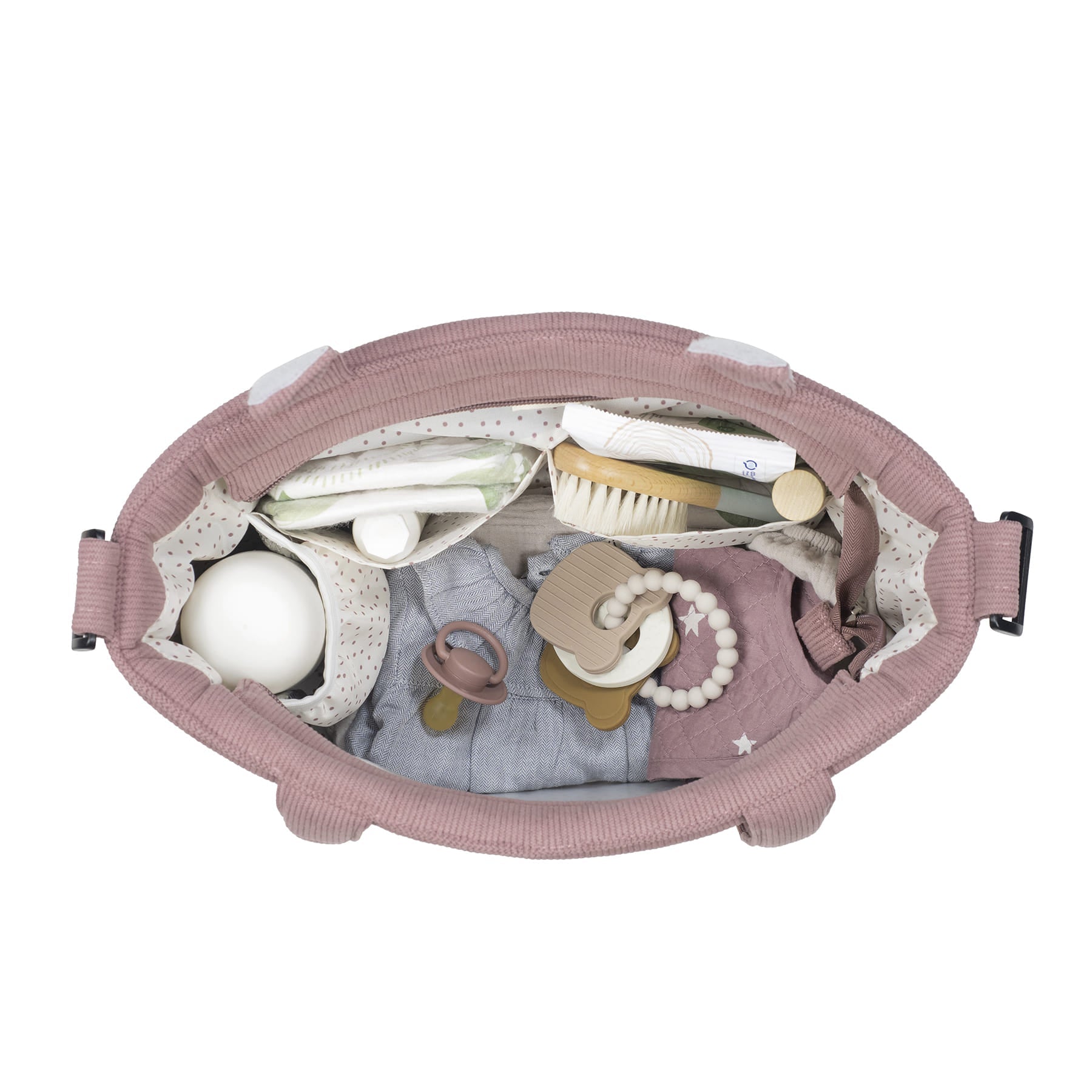 Bolso Cambiador Walking Mum Gala Cerise de Pana con Cambiador - BEBABI