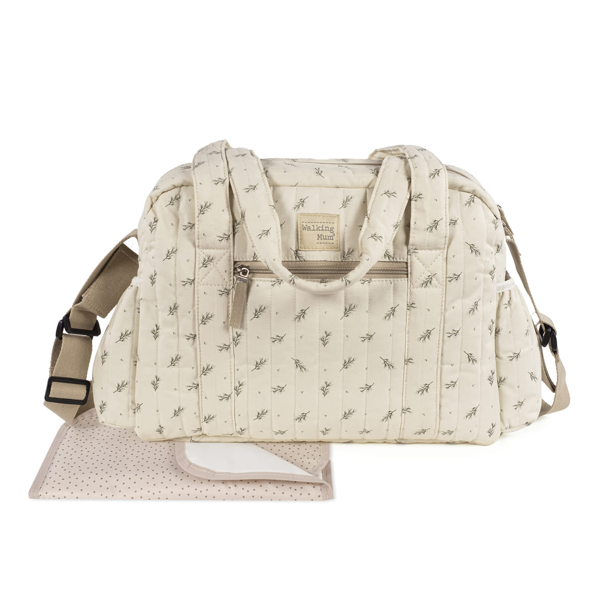 Bolso Cambiador Walking Mum Mimosa Verde con Cambiador - BEBABI