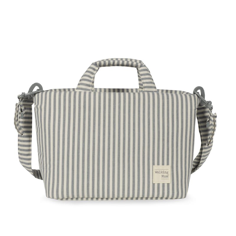 Bolso Cambiador Walking Mum Praliné Rayas Matcha con Cambiador - BEBABI
