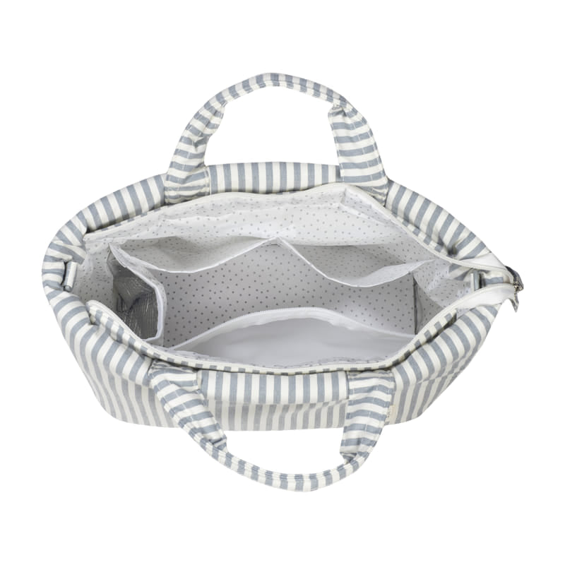Bolso Cambiador Walking Mum Praliné Rayas Matcha con Cambiador - BEBABI