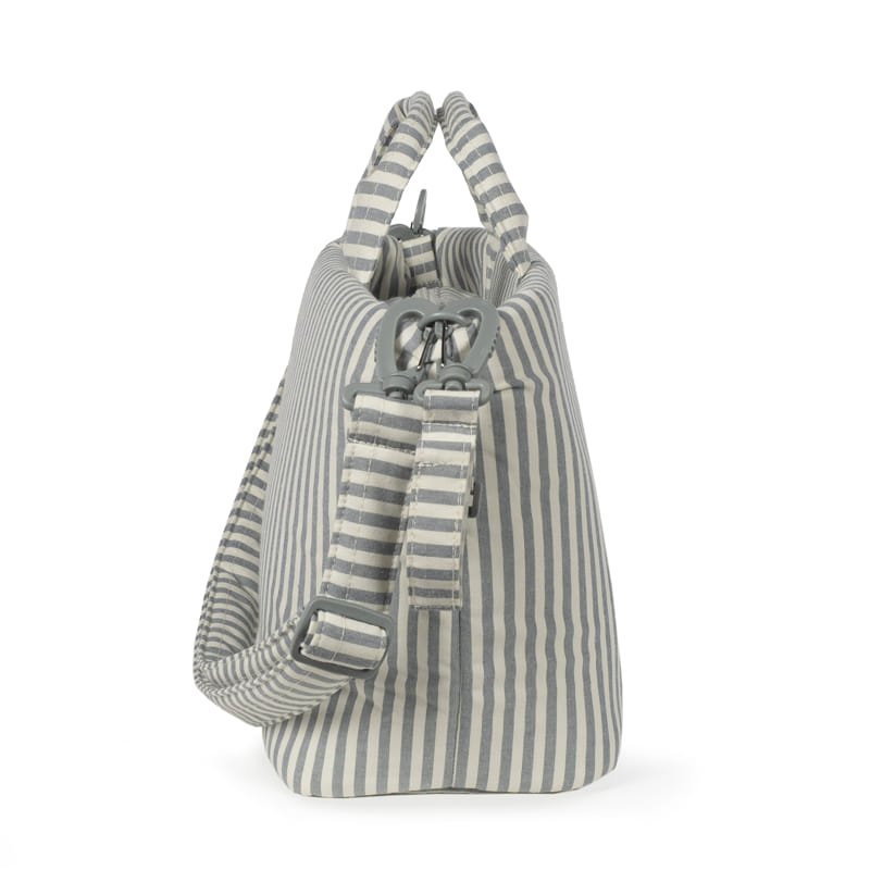 Bolso Cambiador Walking Mum Praliné Rayas Matcha con Cambiador - BEBABI