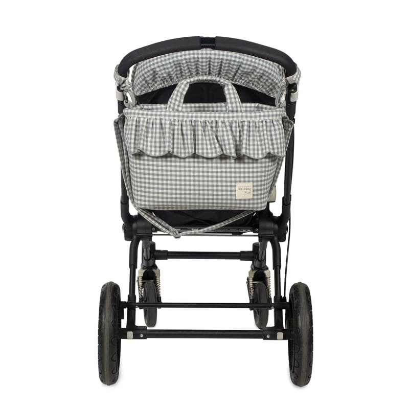 Bolso Cambiador Walking Mum Praliné Vichy Matcha con Cambiador - BEBABI