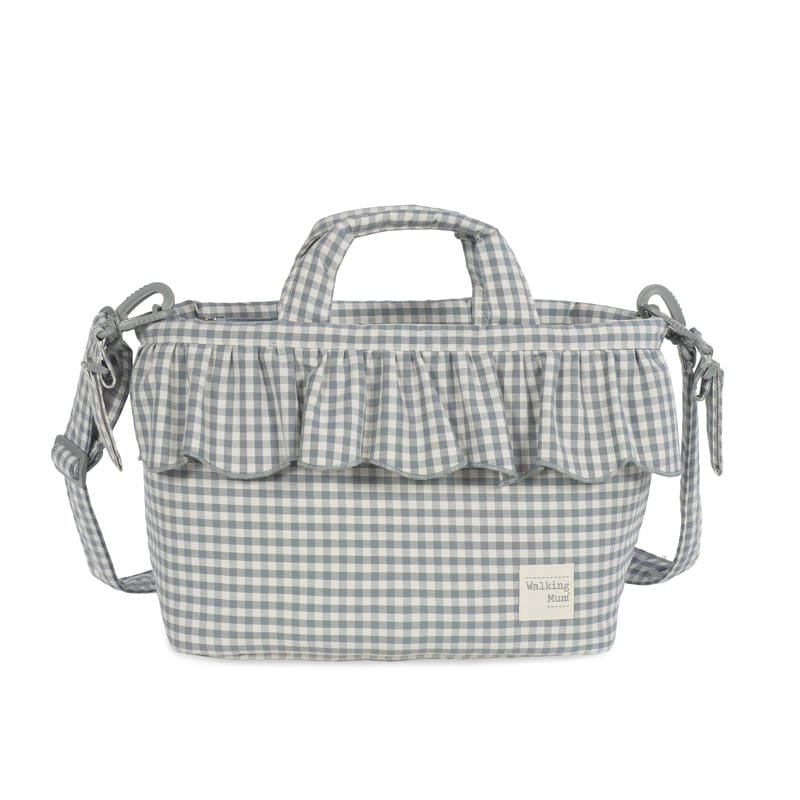 Bolso Cambiador Walking Mum Praliné Vichy Matcha con Cambiador - BEBABI