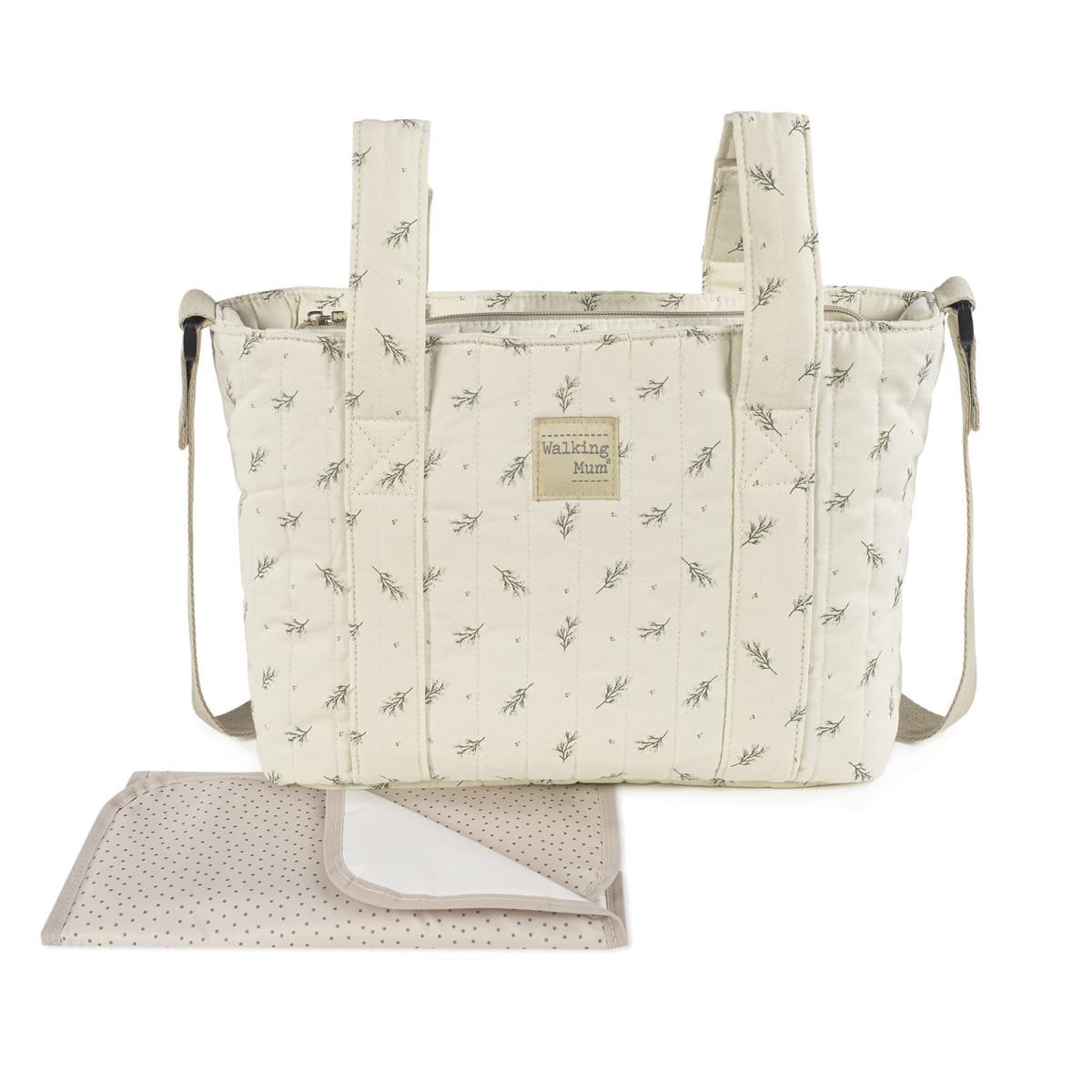 Bolso Crossbody Walking Mum Mimosa Verde con Cambiador - BEBABI