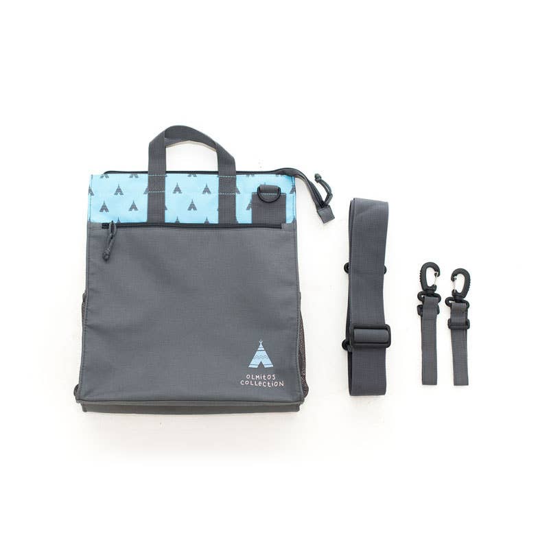 Bolso para pañales. Azul, dibujo Tipi. (Olmitos) - MINI MUNDO