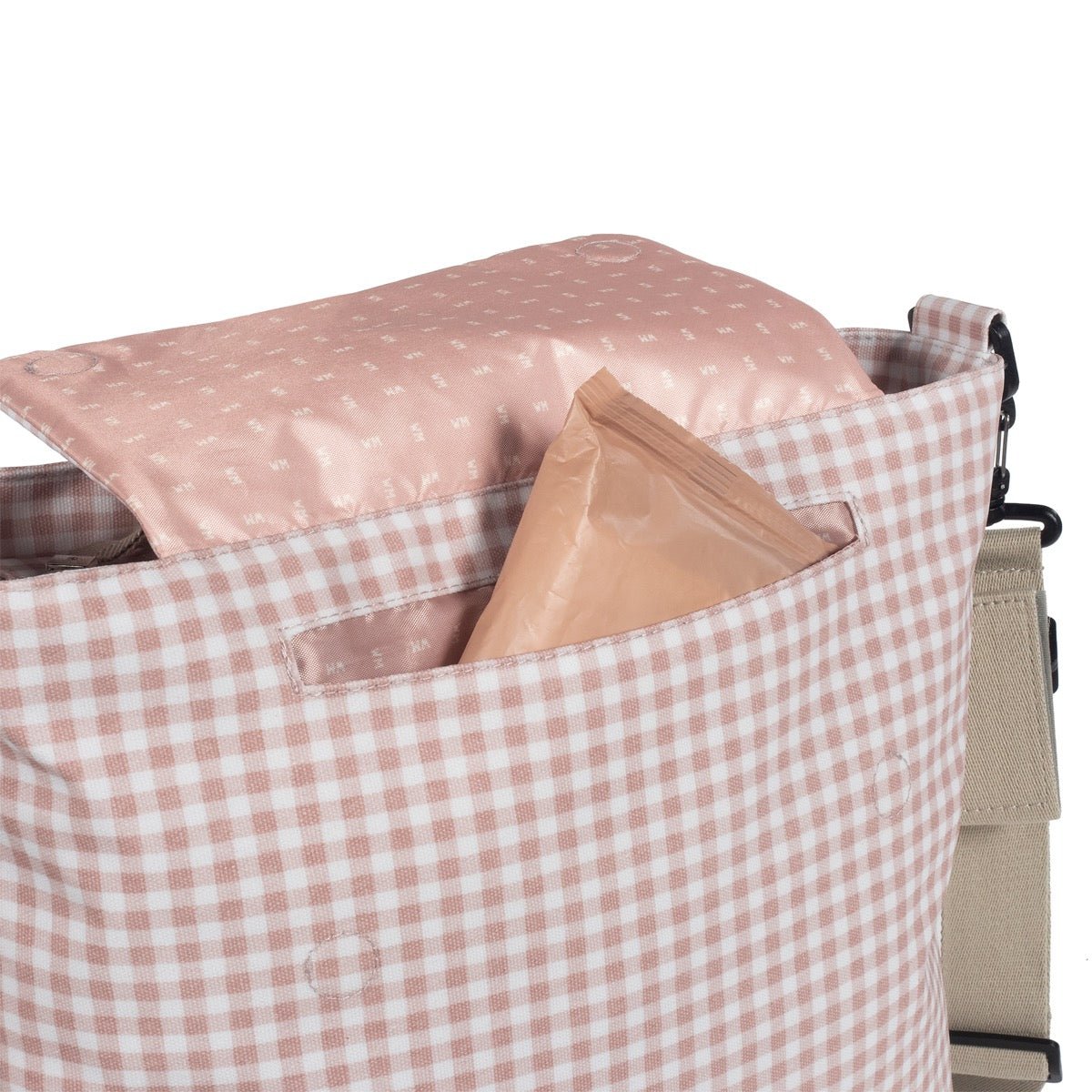 Bolso Walking Mum I Love Vichy Rosa - BEBABI