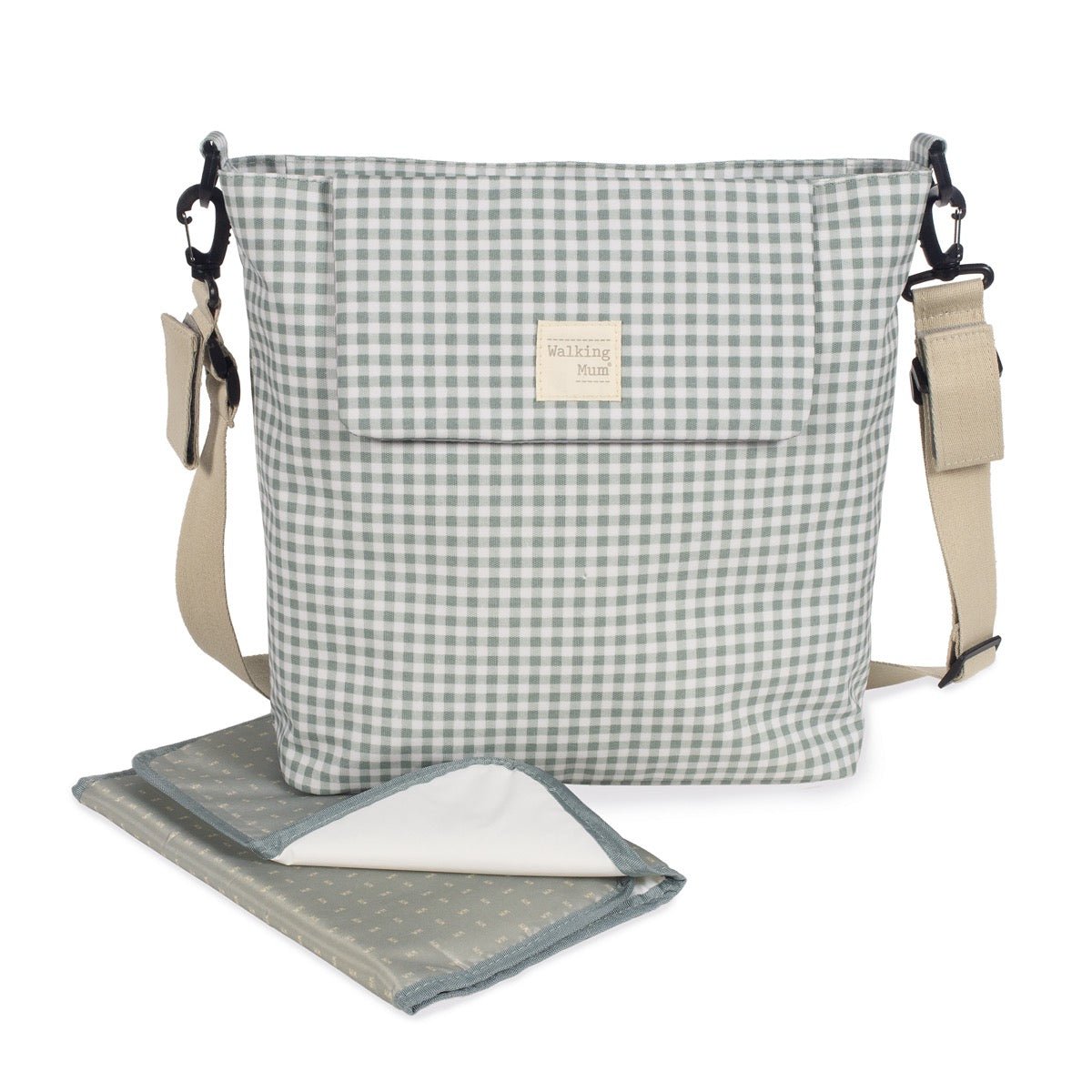 Bolso Walking Mum I Love Vichy Verde - BEBABI