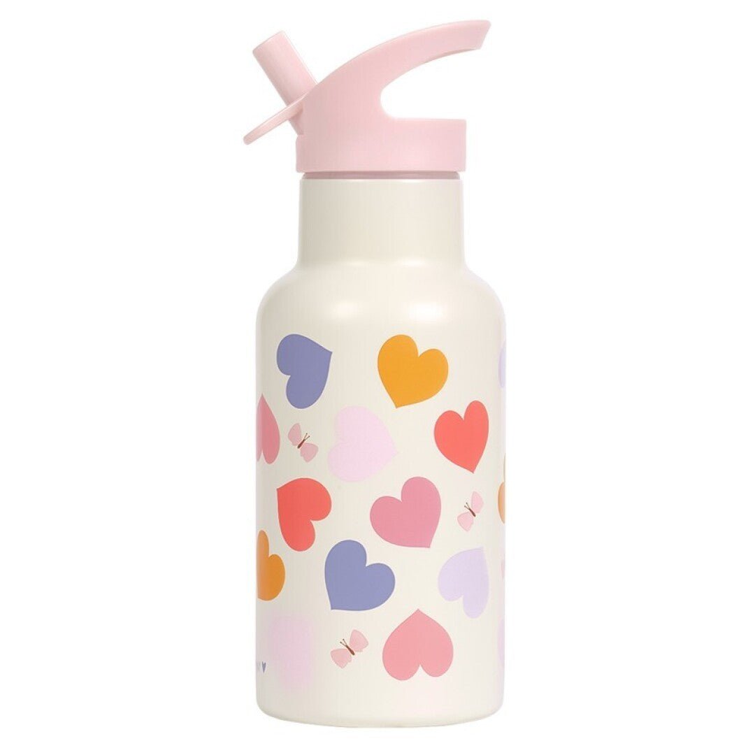 BOTELLA ACERO 350 ML CORAZÓNES - BEBABI