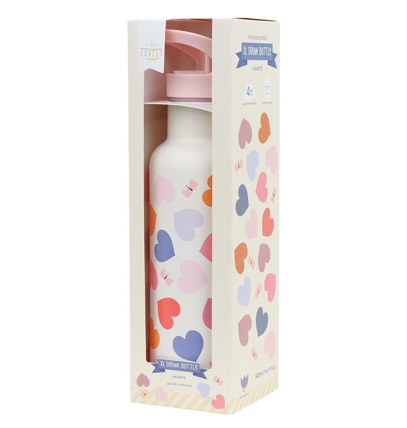 BOTELLA ACERO 500 ML CORAZÓN - BEBABI