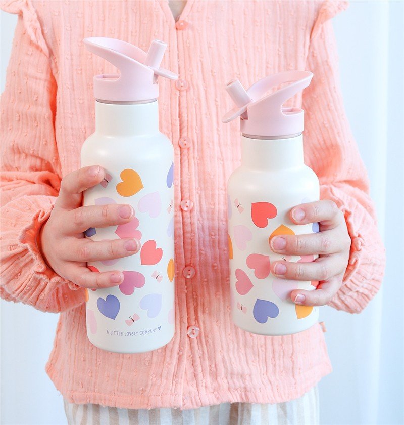 BOTELLA ACERO 500 ML CORAZÓN - BEBABI