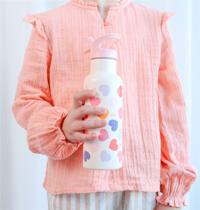 BOTELLA ACERO 500 ML CORAZÓN - BEBABI