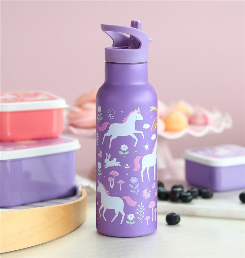 BOTELLA ACERO 500 ML UNICORNIOS - MINI MUNDO