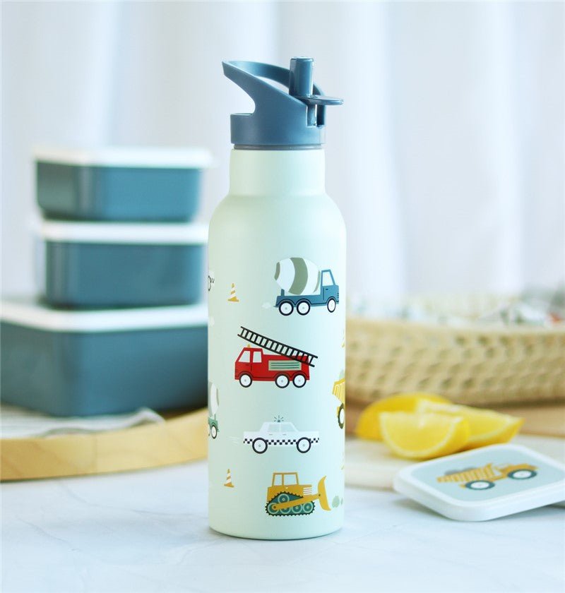BOTELLA ACERO 500 ML VEHÍCULOS - MINI MUNDO