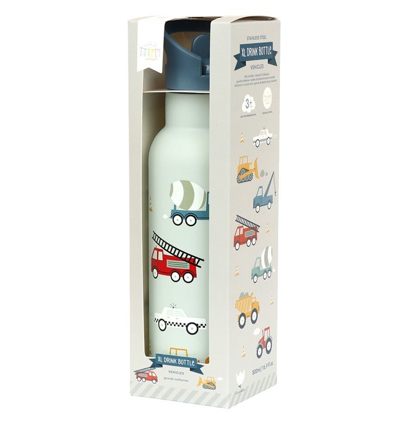 BOTELLA ACERO 500 ML VEHÍCULOS - MINI MUNDO