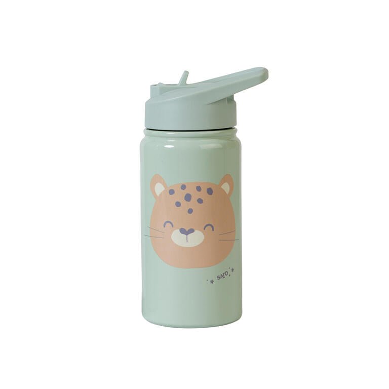 Botella térmica con pajita 350ml. menta - MINI MUNDO