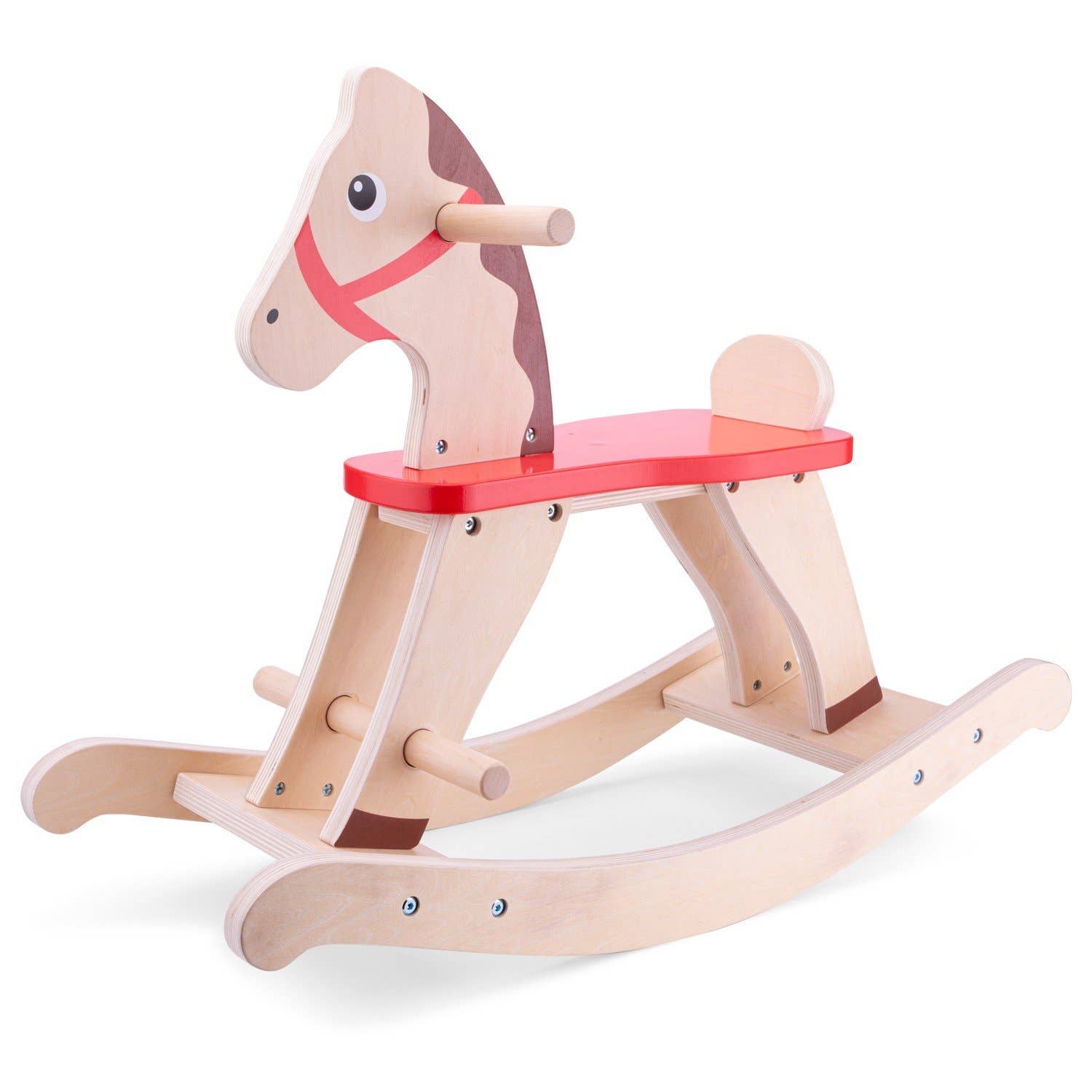 Caballo balancín de madera (rojo) - MINI MUNDO