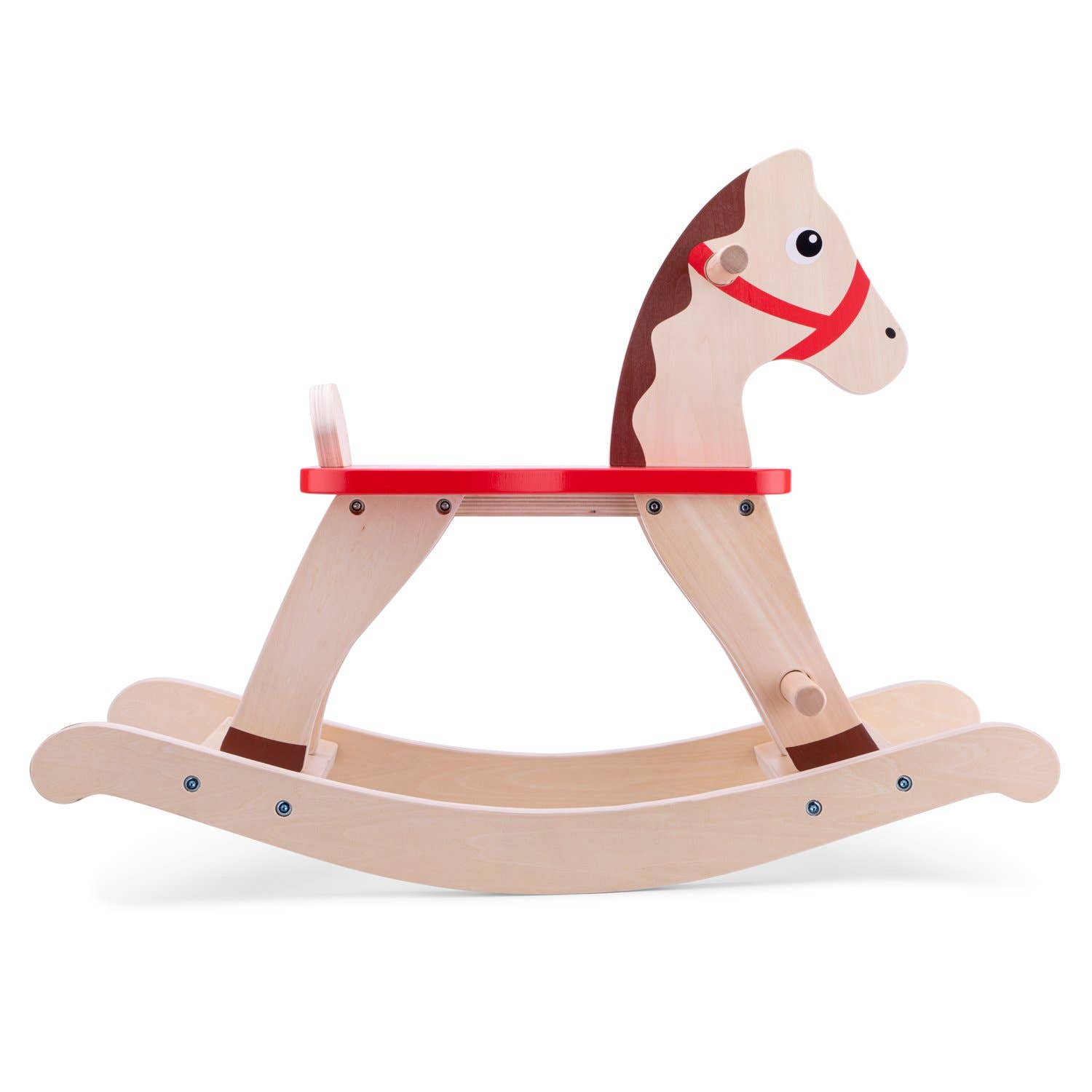 Caballo balancín de madera (rojo) - MINI MUNDO