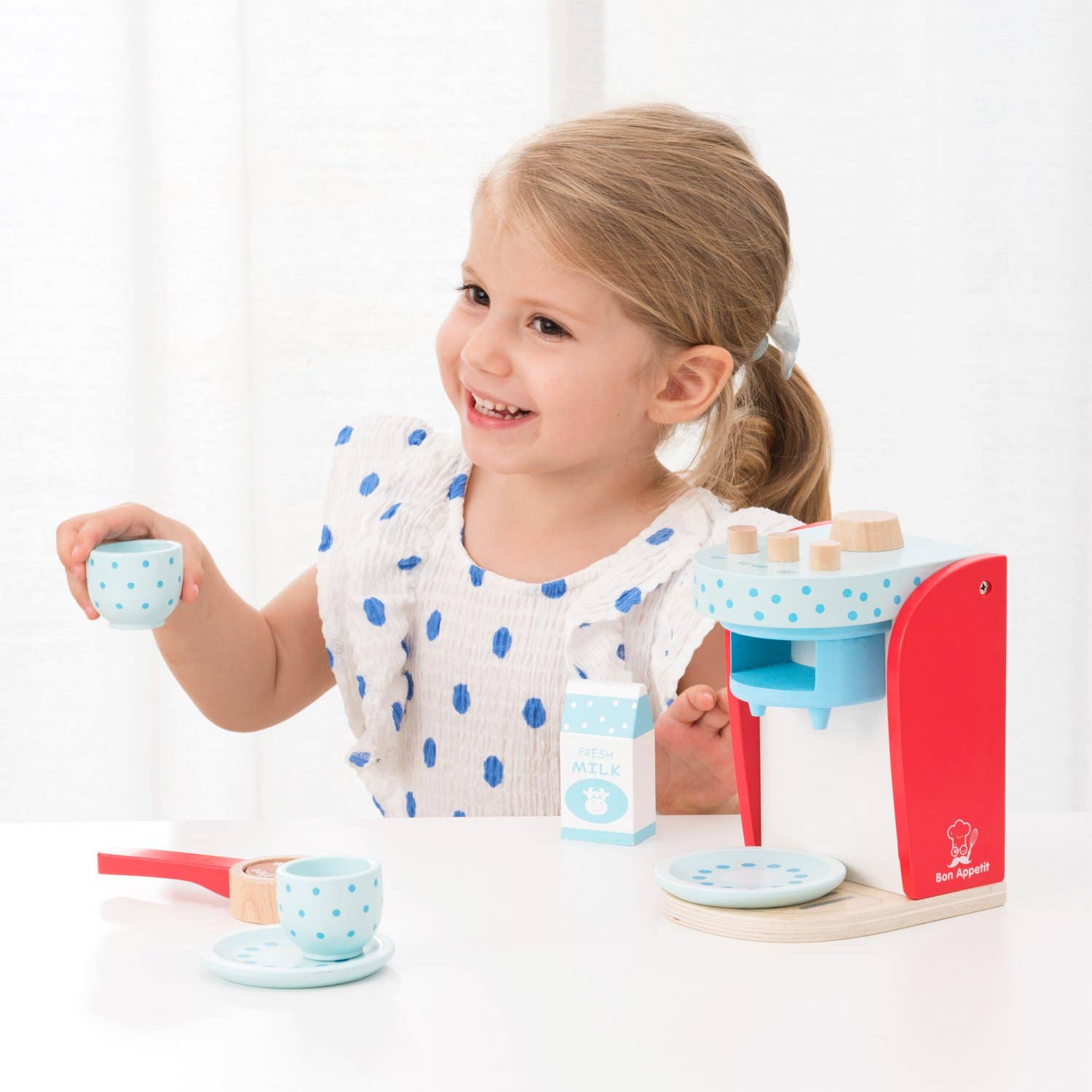 Cafetera de madera de juguete - MINI MUNDO