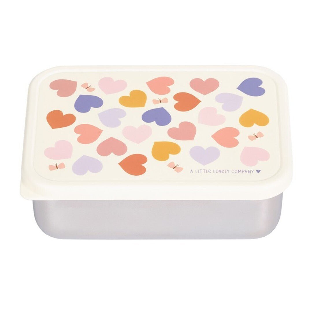 Caja de almuerzo acero corazónes - BEBABI
