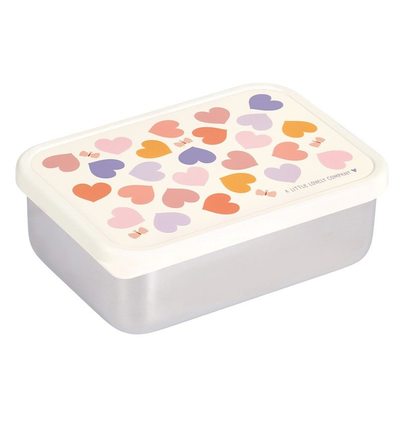 Caja de almuerzo acero corazónes - BEBABI