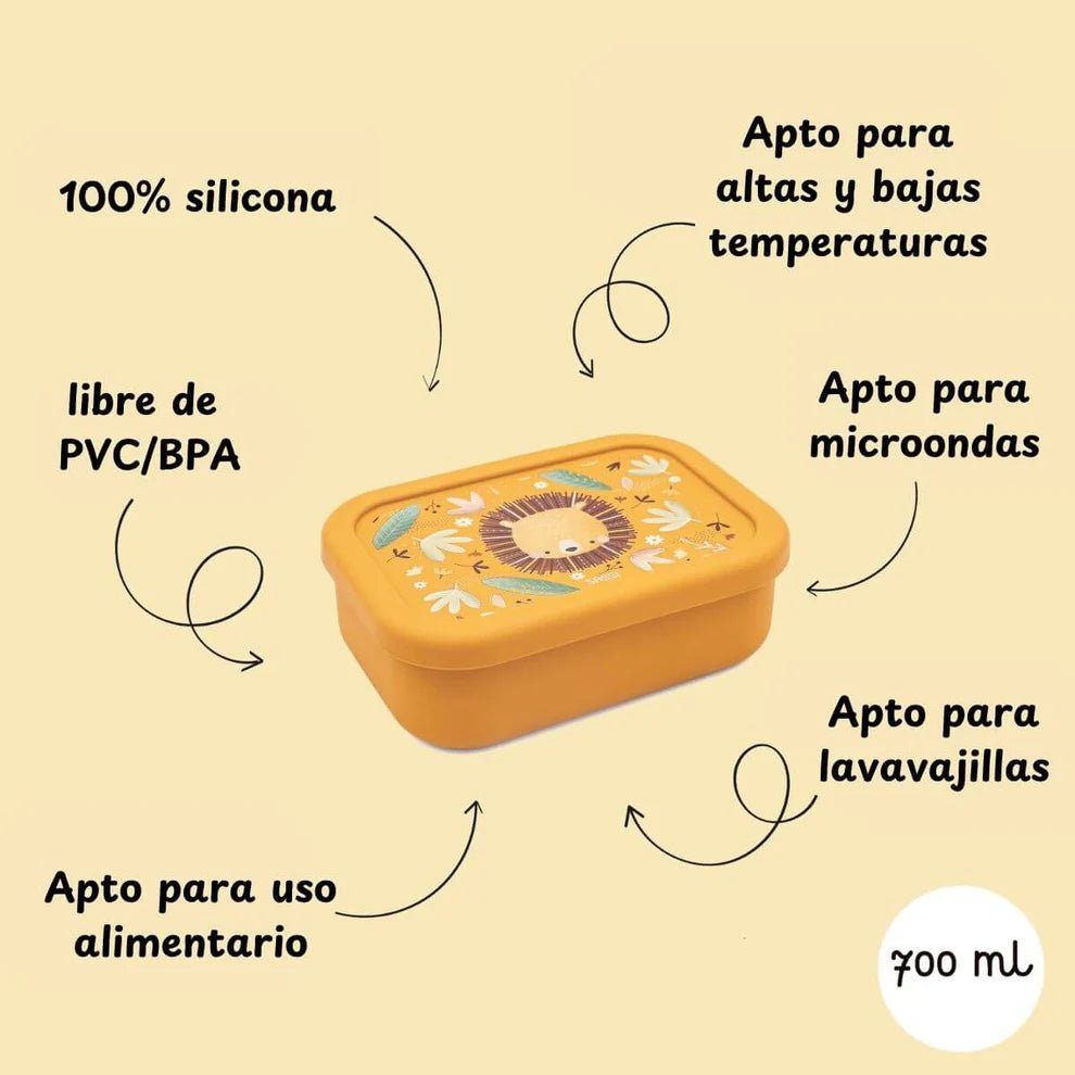 Caja de Almuerzo de Silicona Sassi León - BEBABI