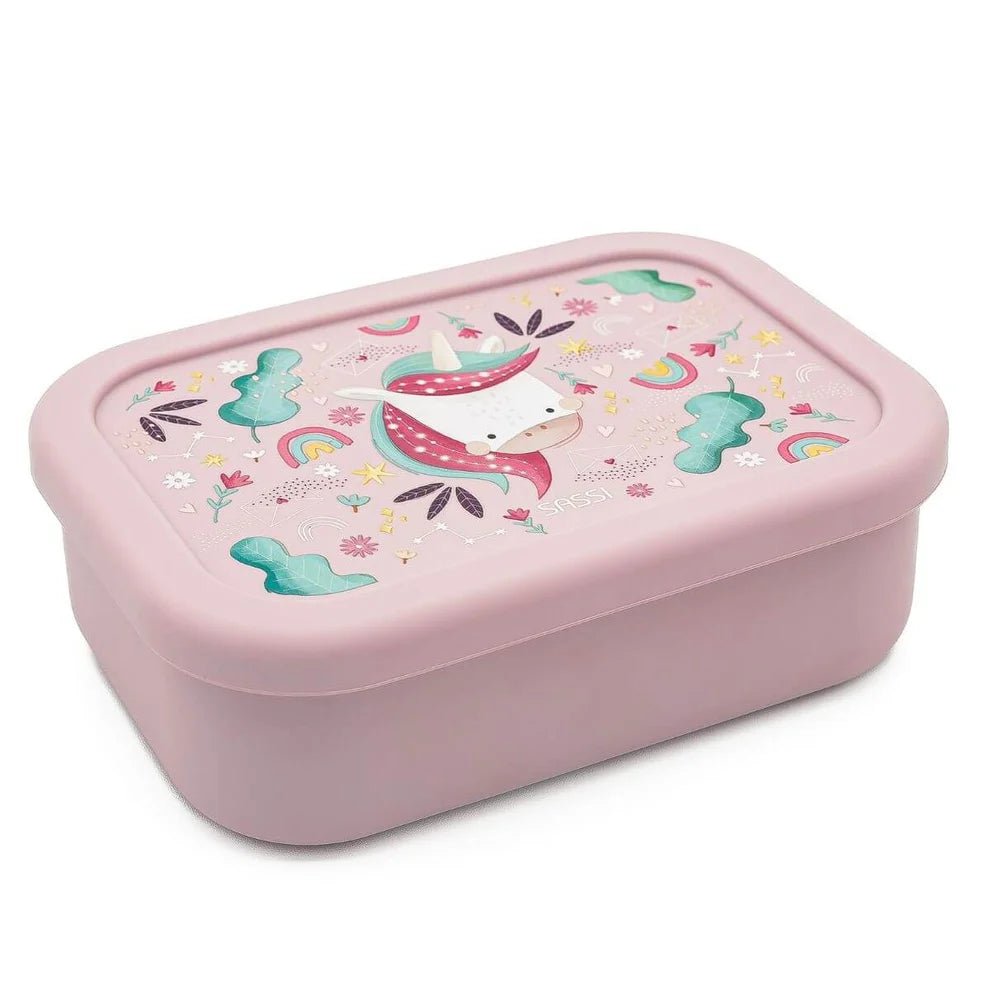Caja de Almuerzo de Silicona Sassi Unicornio - BEBABI