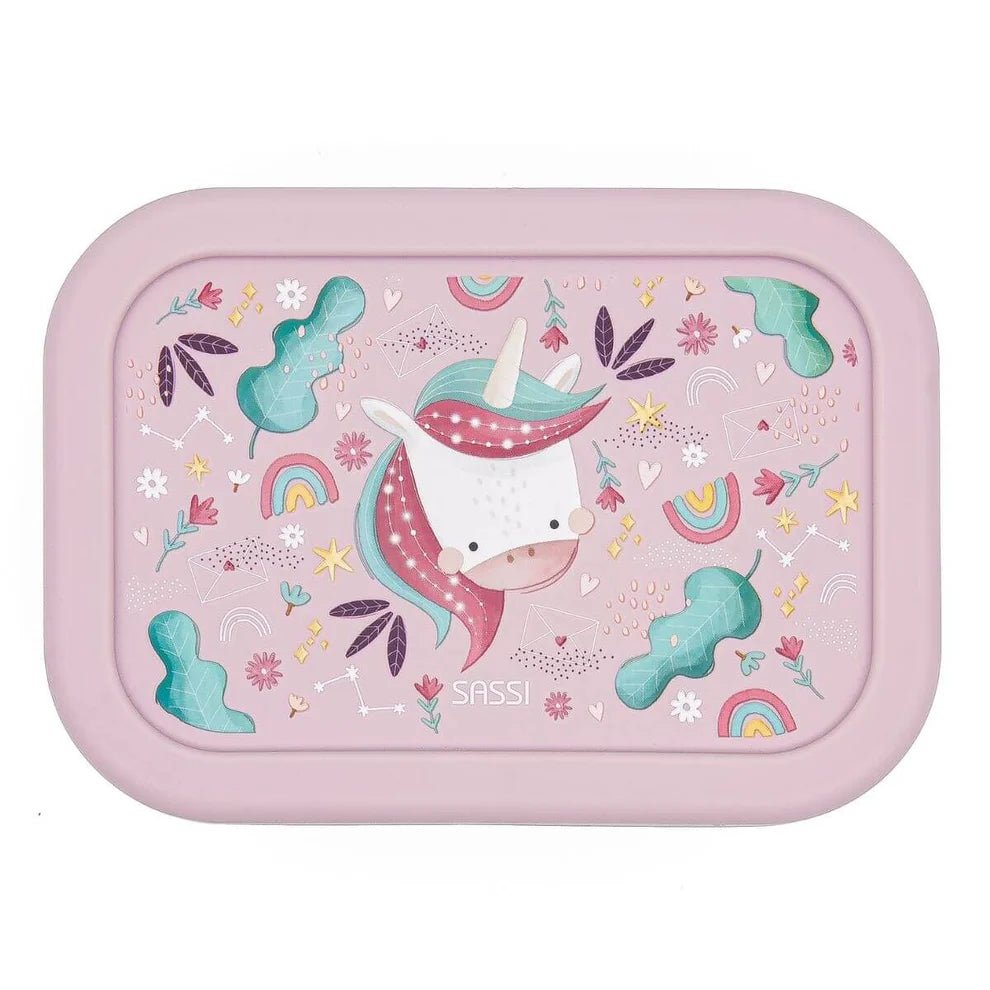 Caja de Almuerzo de Silicona Sassi Unicornio - BEBABI