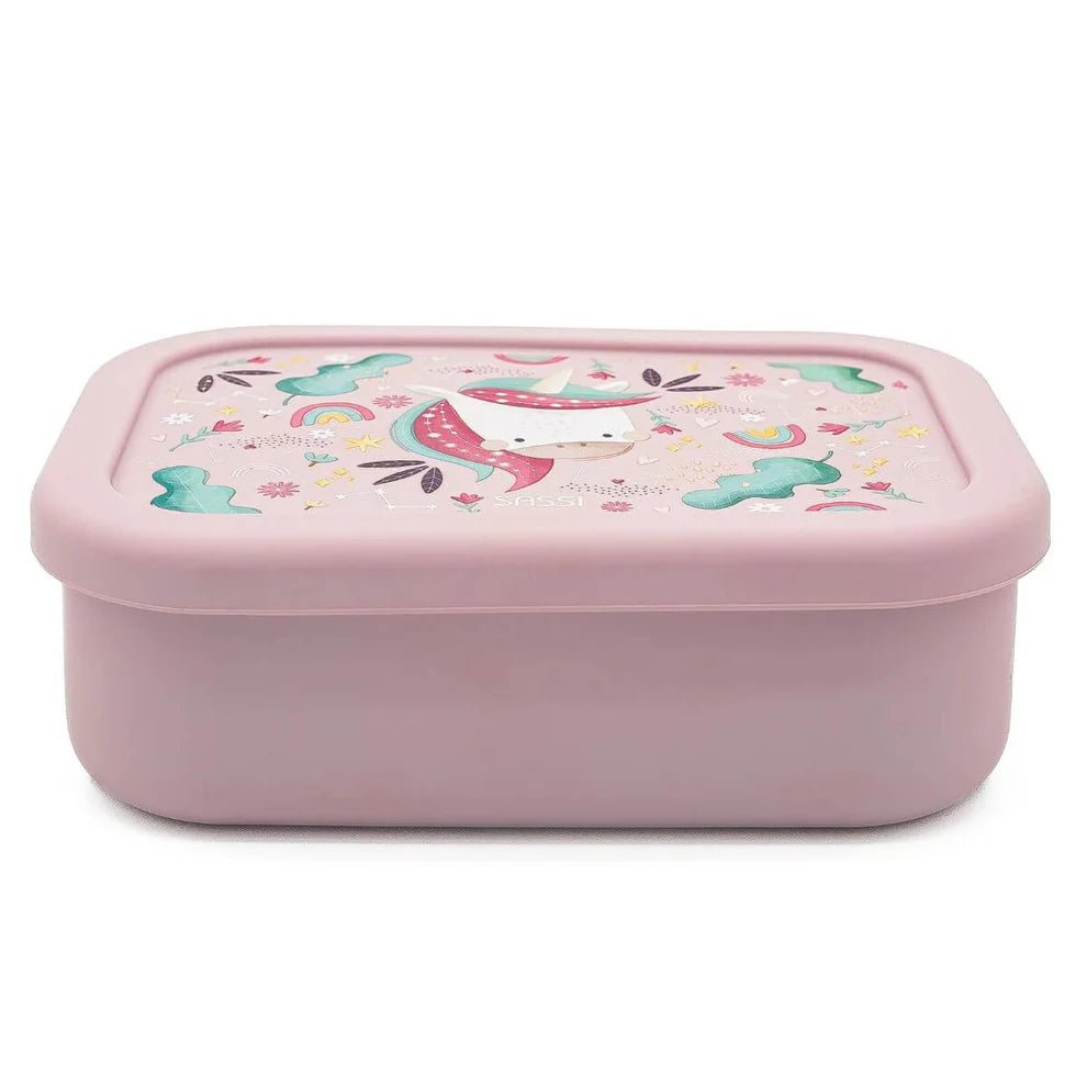 Caja de Almuerzo de Silicona Sassi Unicornio - BEBABI