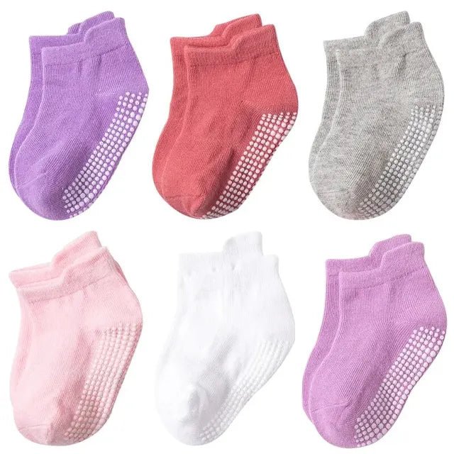 Calcetines antideslizantes x6 pares - MINI MUNDO