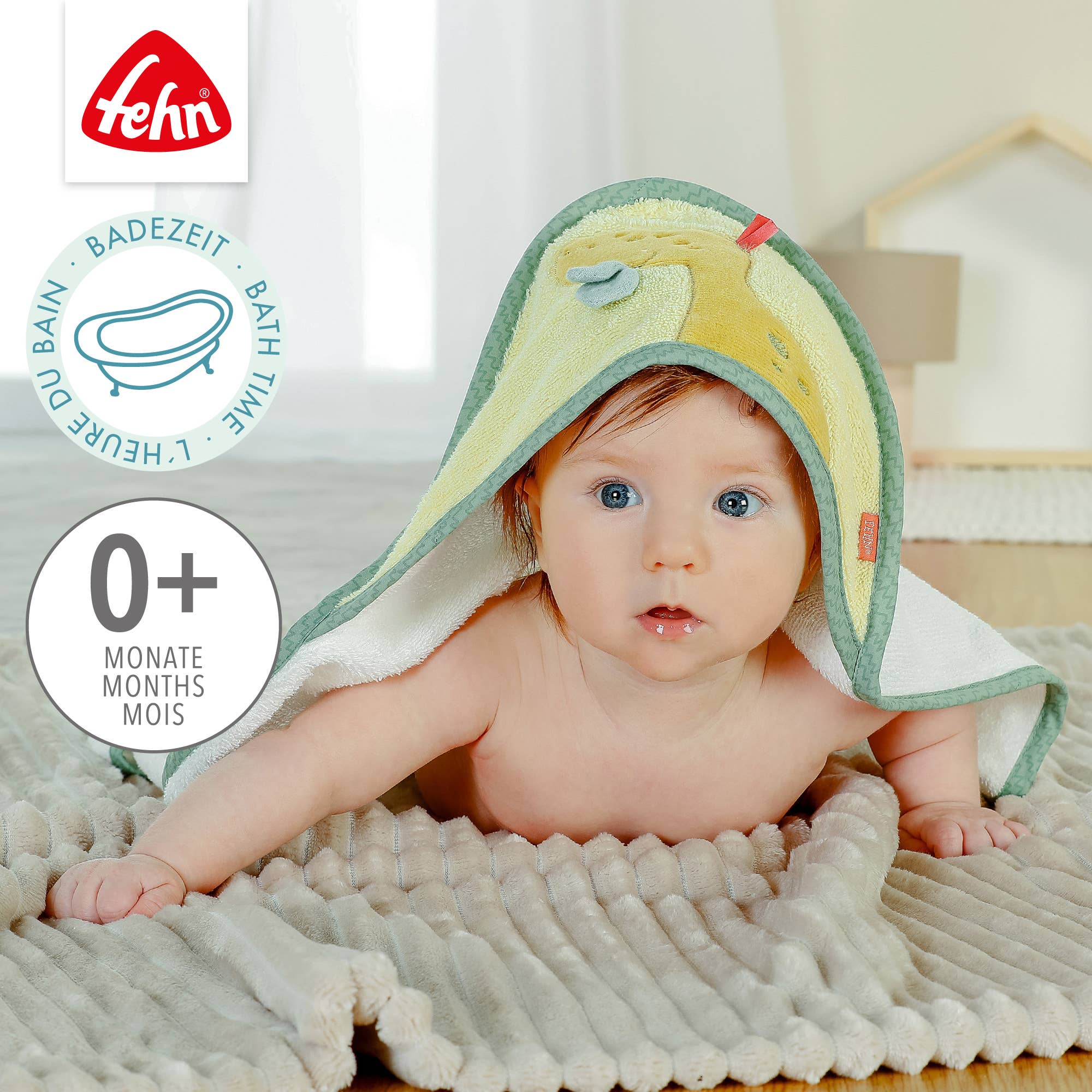 Capa de baño capucha dino - MINI MUNDO