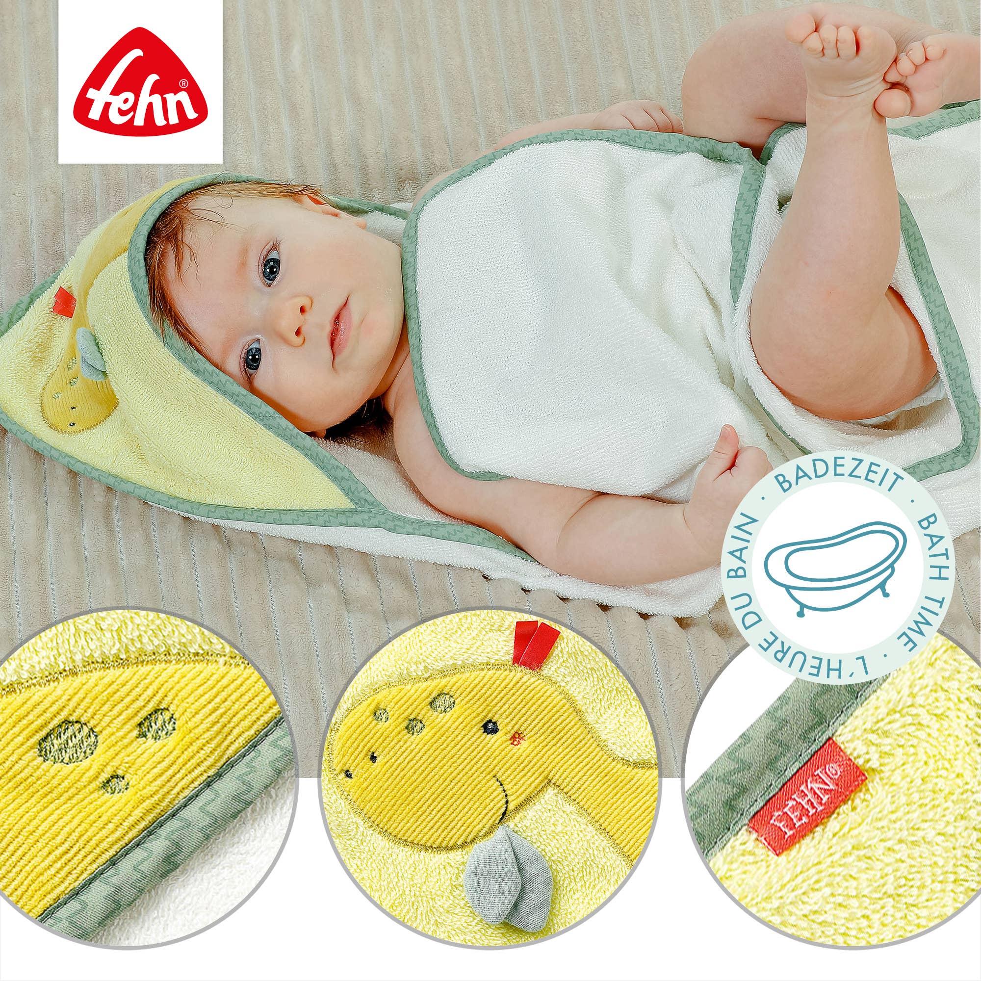 Capa de baño capucha dino - MINI MUNDO